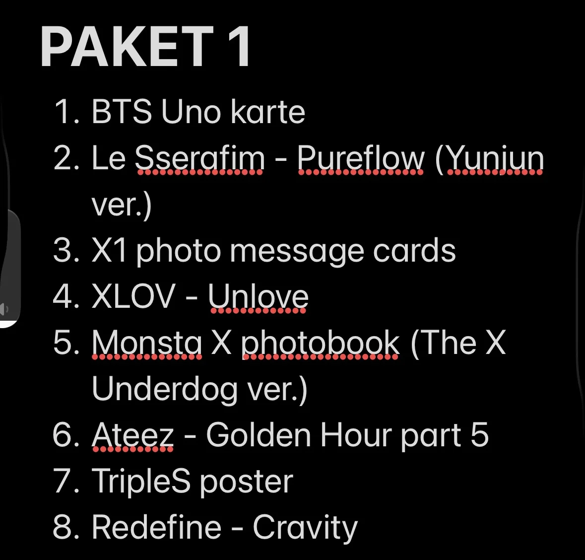 KPOP albumi i merch