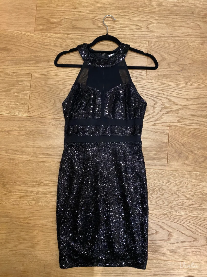 Guess crna elegantna haljina