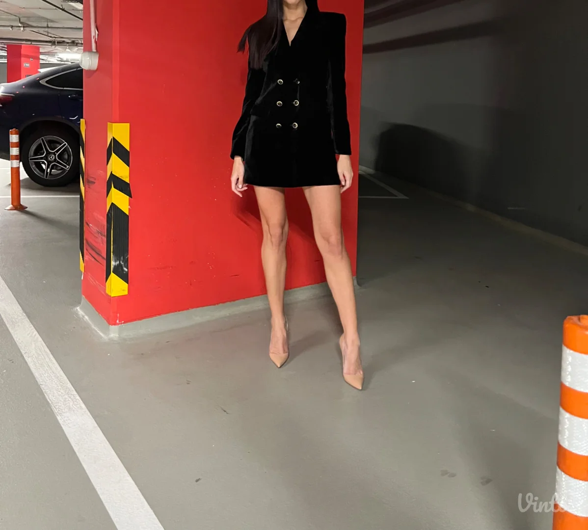 Zara crni sako-haljina