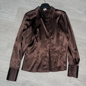 Braon svilena košulja