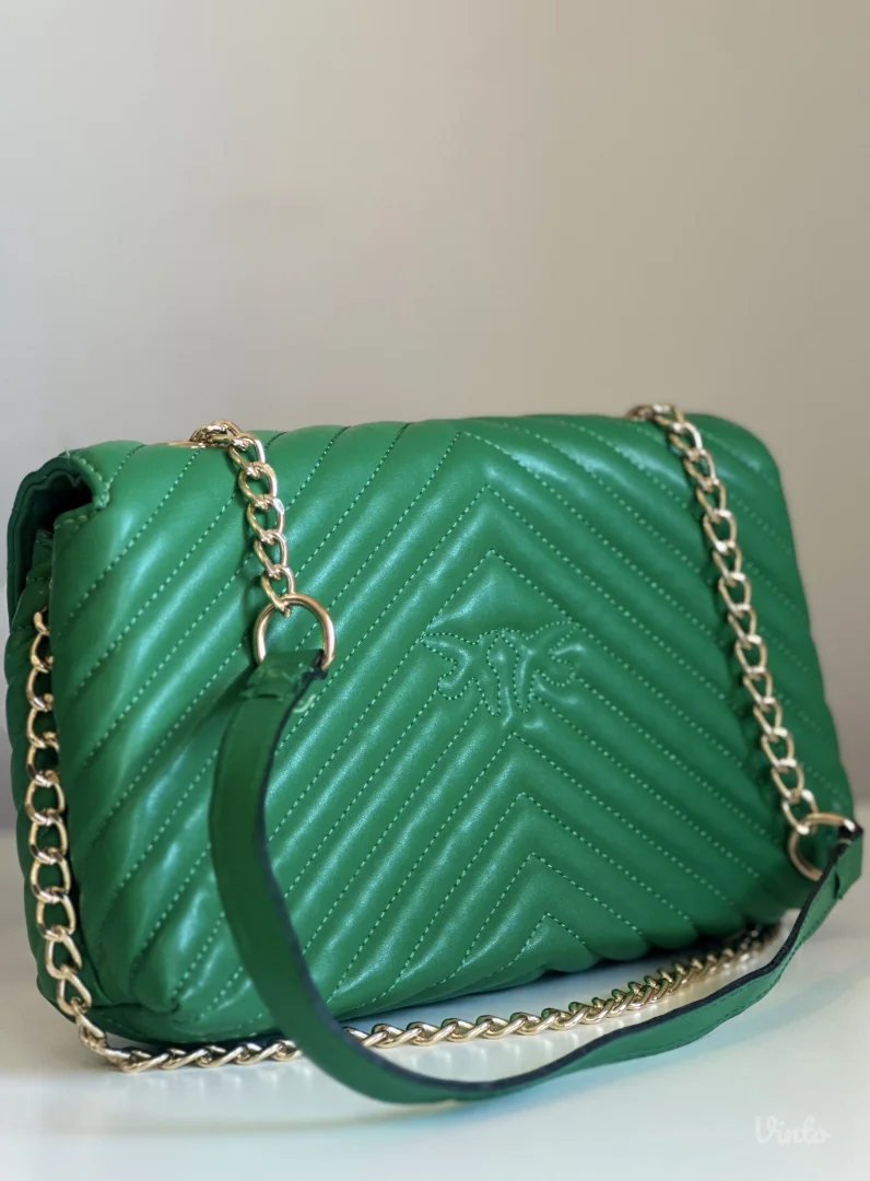 PINKO - Zelena torbica sa lancem