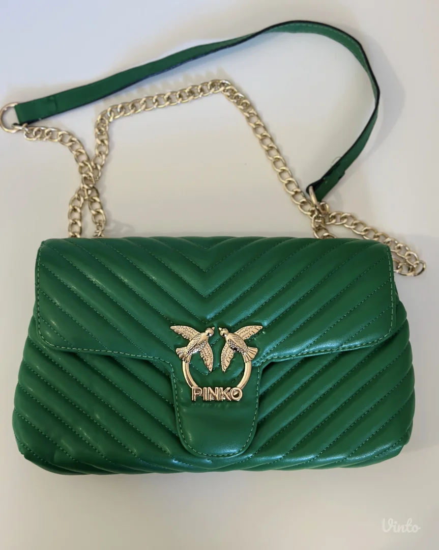 PINKO - Zelena torbica sa lancem