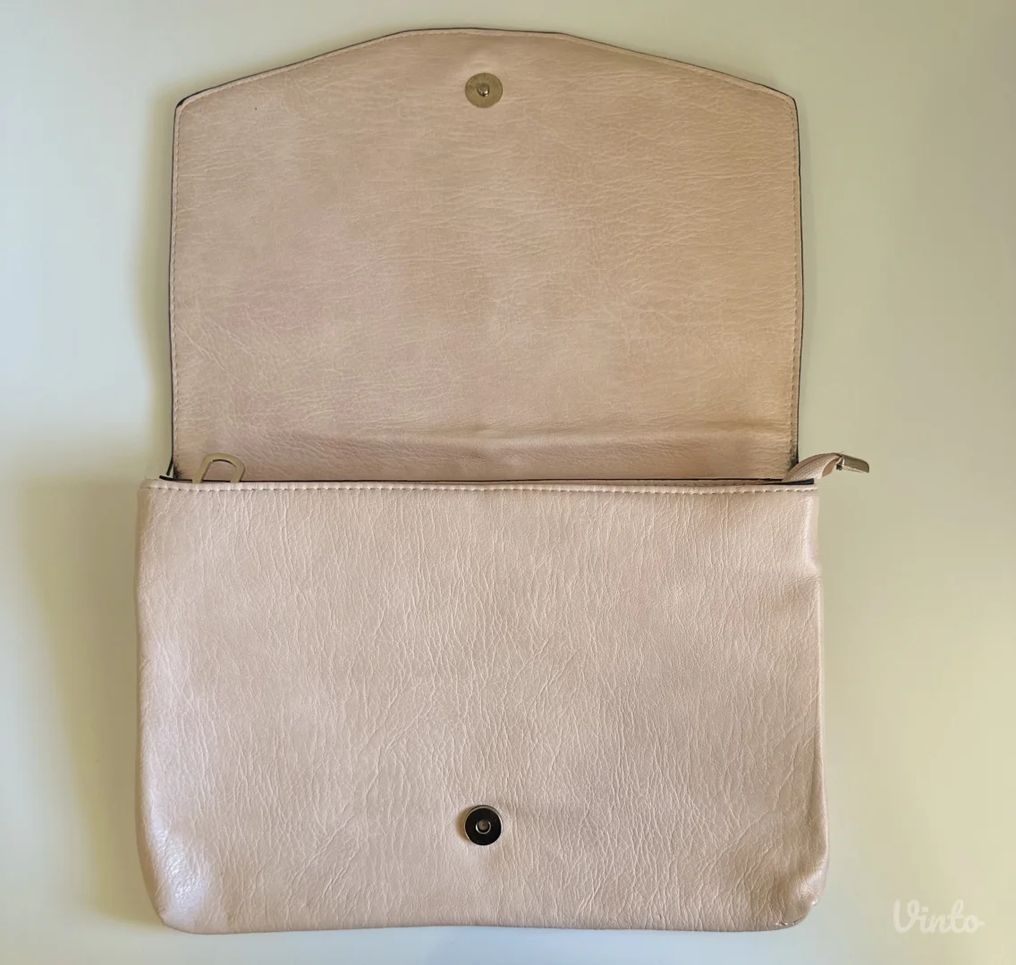 Svetlo bež-roze pismo torba