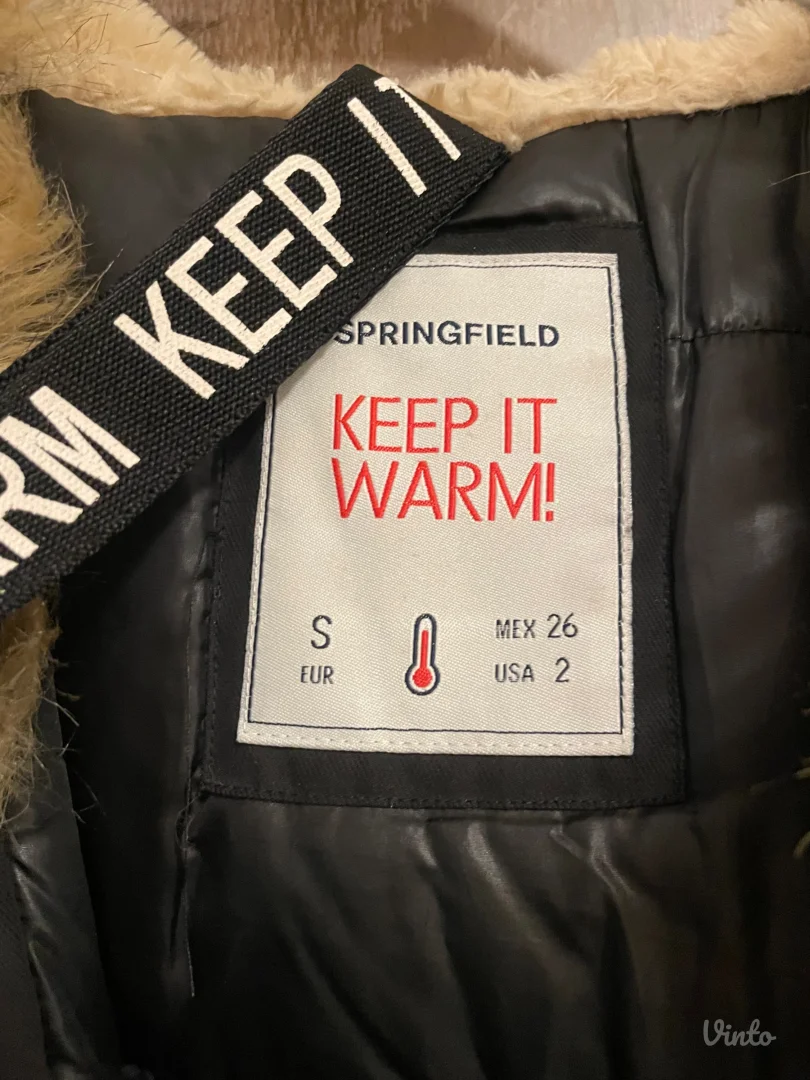 Springfild-crna zimska jakna