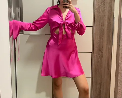 Zara satenska haljina, XS