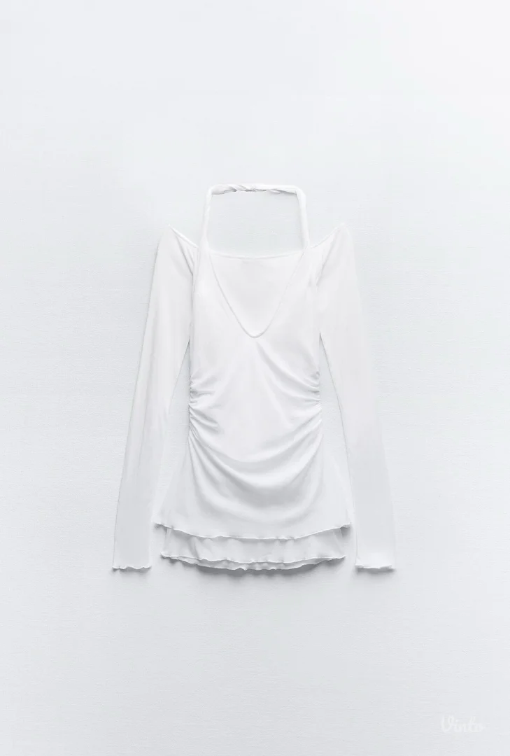 Zara - pamučna bea bluza