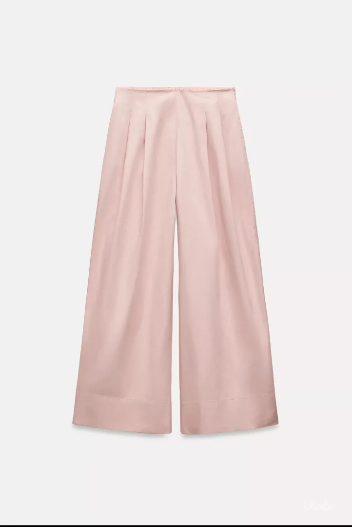 Zara - pamučne roze pantalone