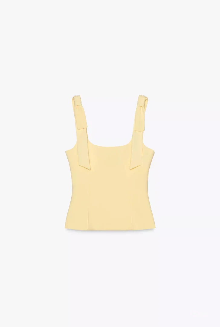 Zara - žuti top sa mašnicama