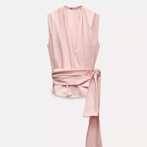 Zara - pamučna roze bluza