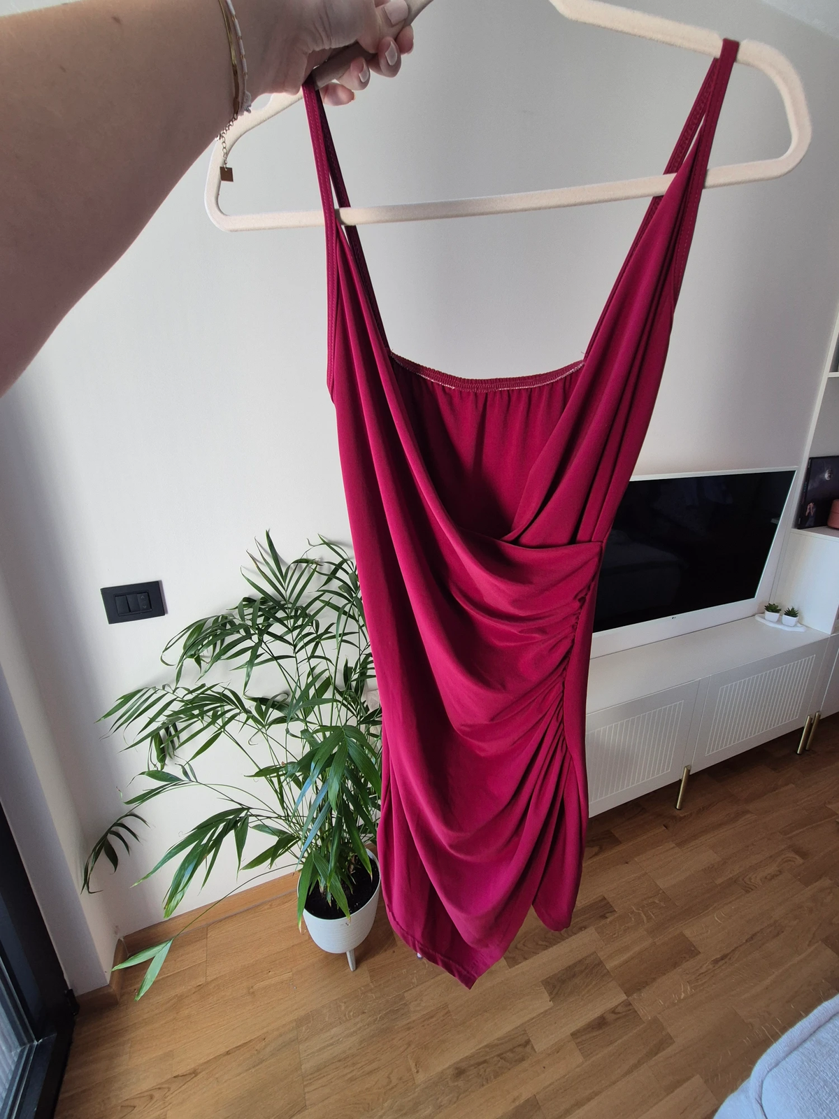 Bordo mini uska haljina
