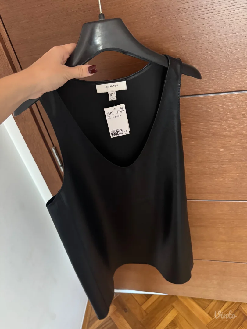 H&M kožna haljina