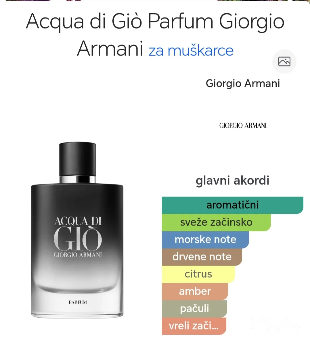 Giorgio Armani Acqua di Gio parfum dekant 5ml-10ml