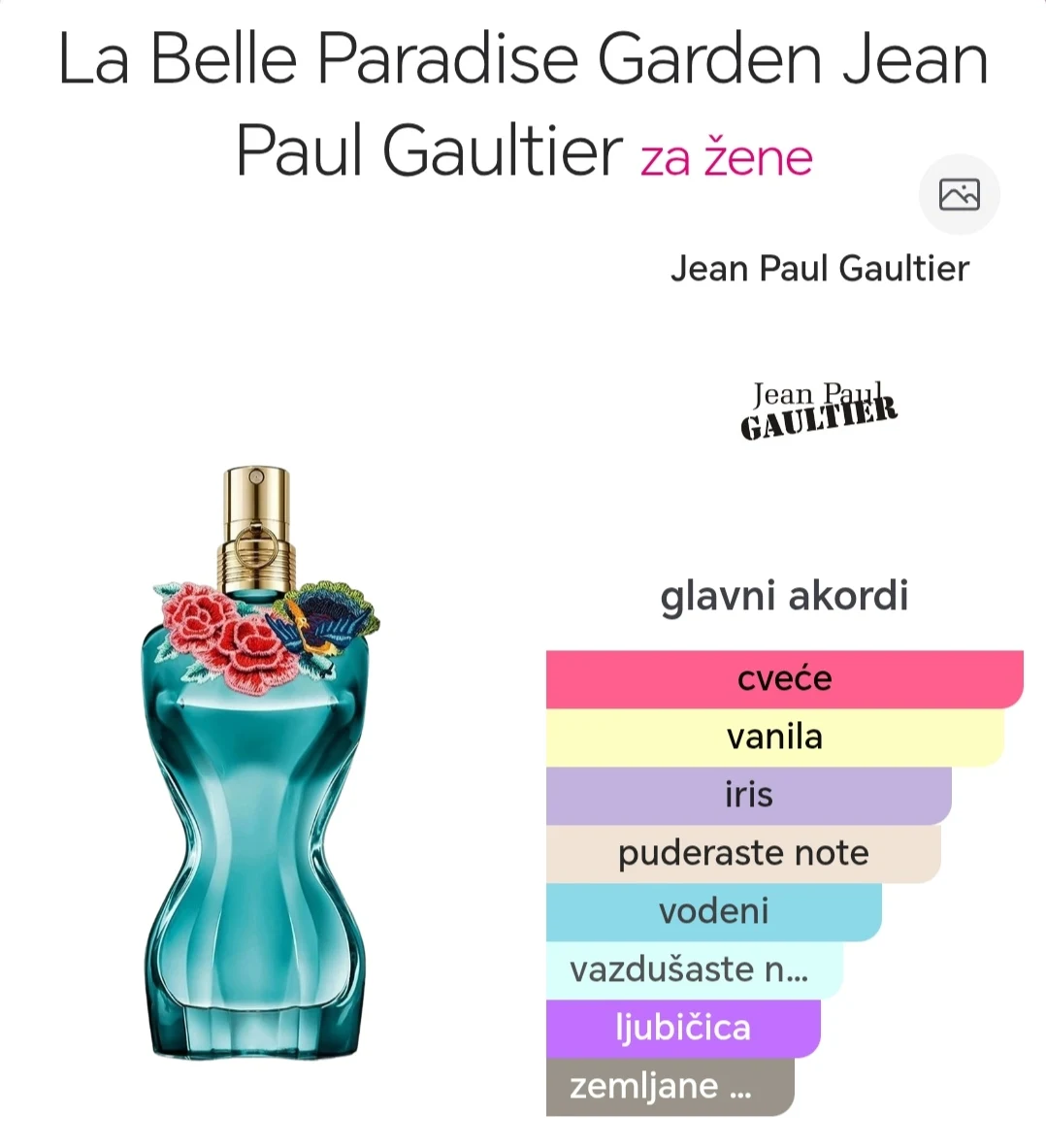 JPG La belle Paradise garden edp dekant 5ml/10ml