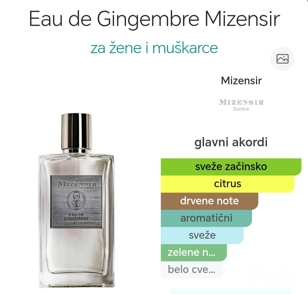 Mizensir Eau de Gingembre edp dekant 5ml-10ml