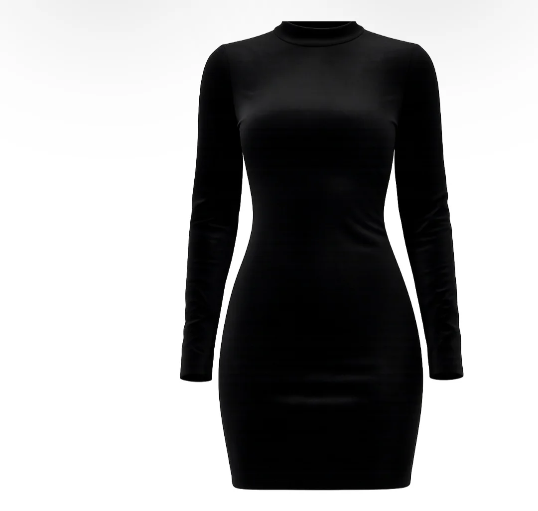 H&M mala crna haljina od somota