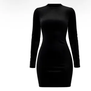 H&M mala crna haljina od somota