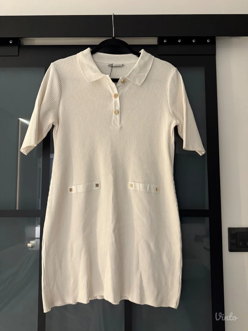 Zara Nova bela končana haljina, vel M