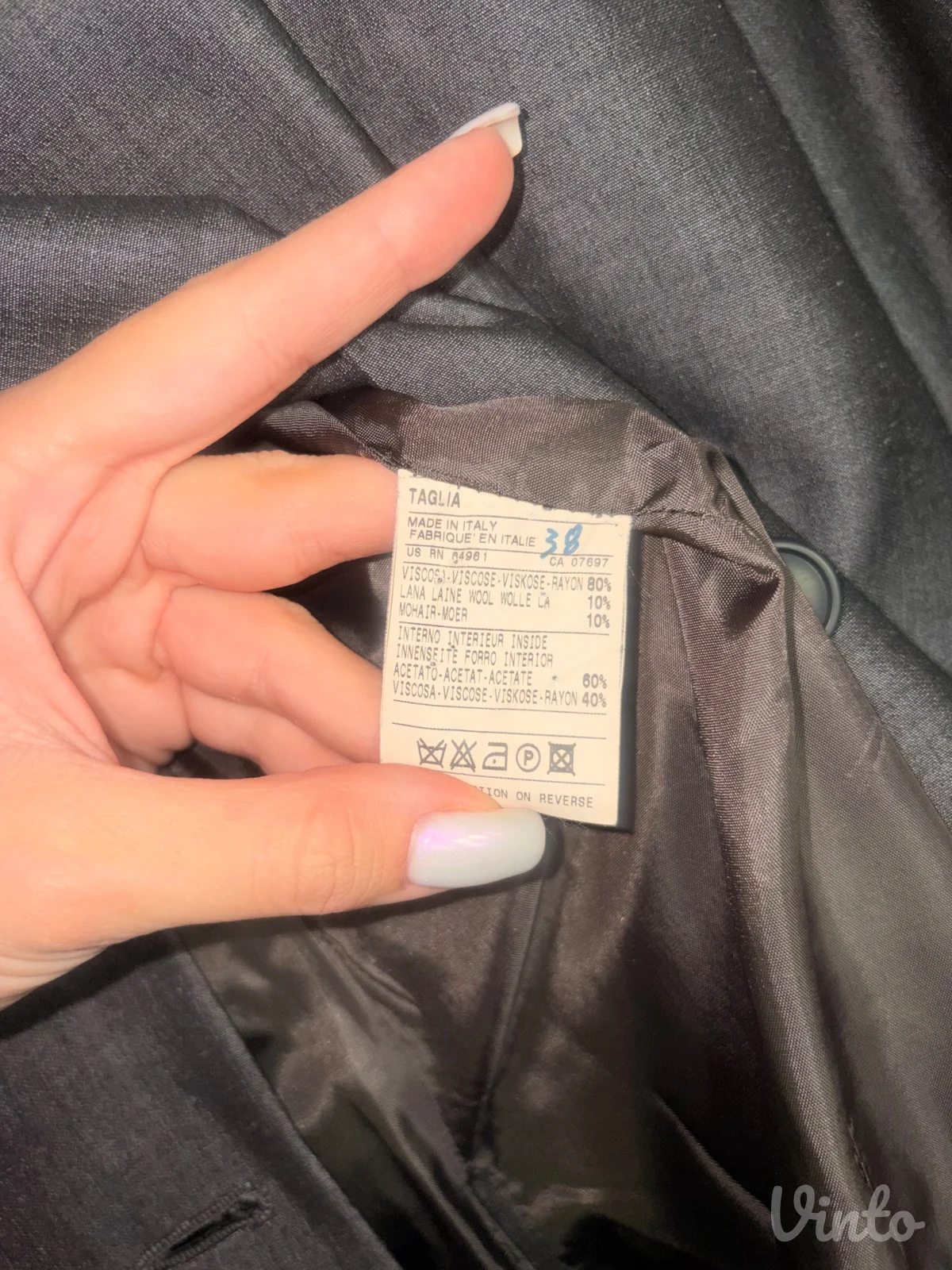 Sivi sako/mantil Benetton