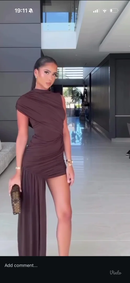 Haljina braon NENOSENO