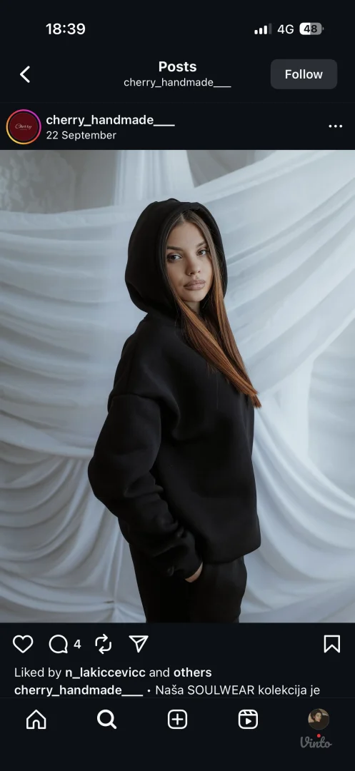 Cherry handmade duks