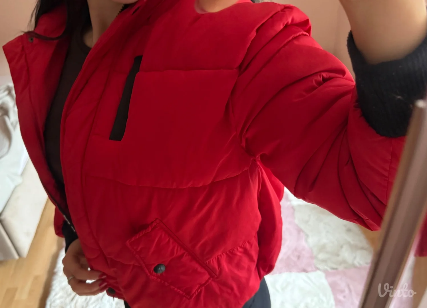 Crvena unikatna zimska jakna