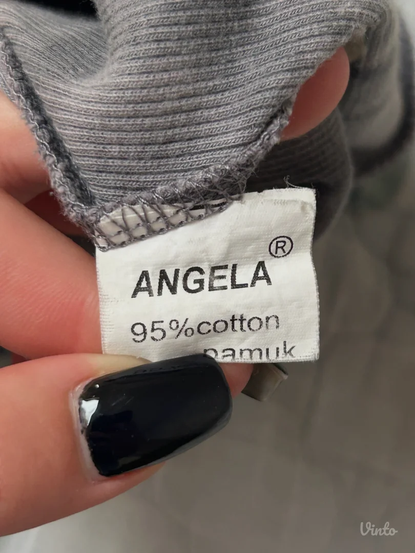 Angela sivi sareni top, S vel