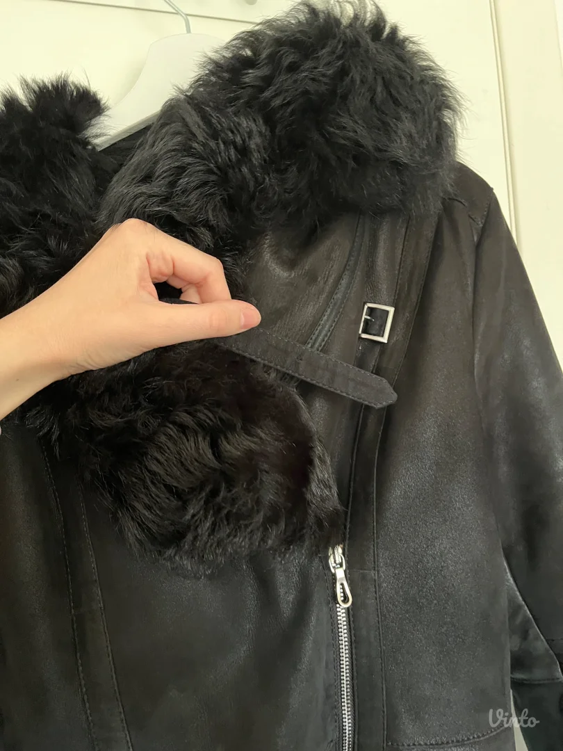 Crni monton - prava koža i krzno