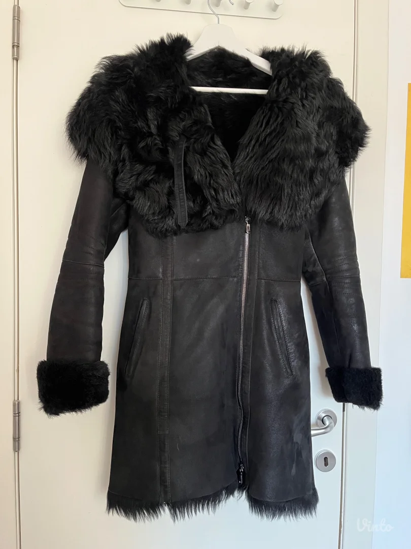 Crni monton - prava koža i krzno