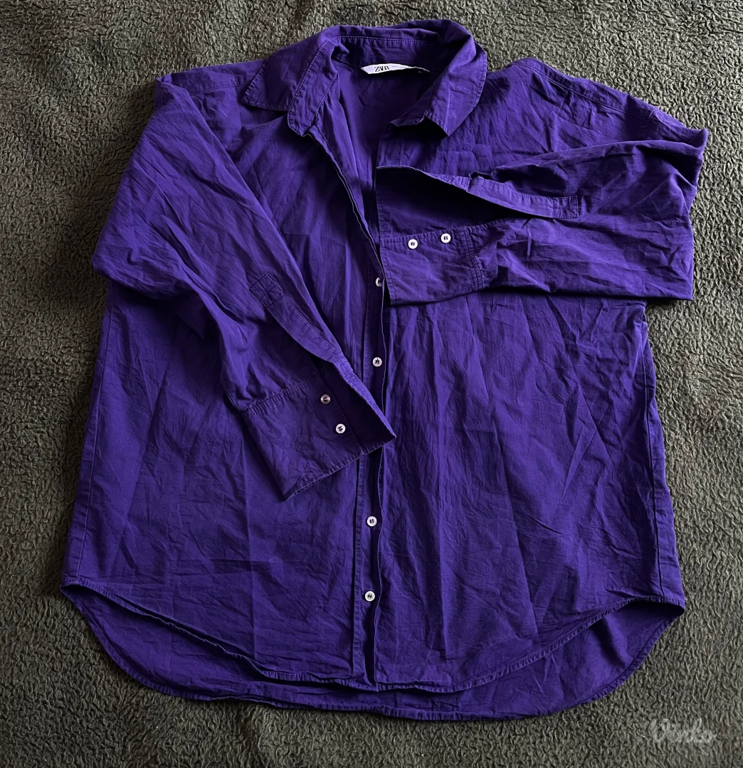 Oversized Zara ljubičasta košulja – M