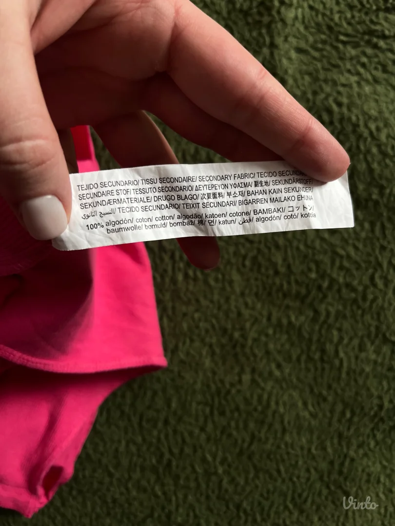 ZARA ciklama/pink bodi sa puf rukavima