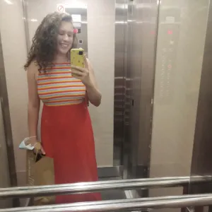 Letnja pamučna duga haljina - L