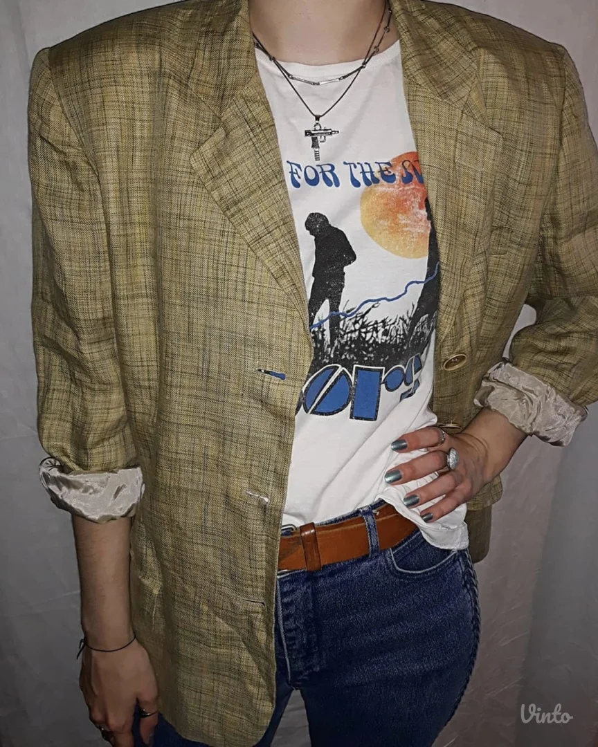 Vintage laneni blejzer