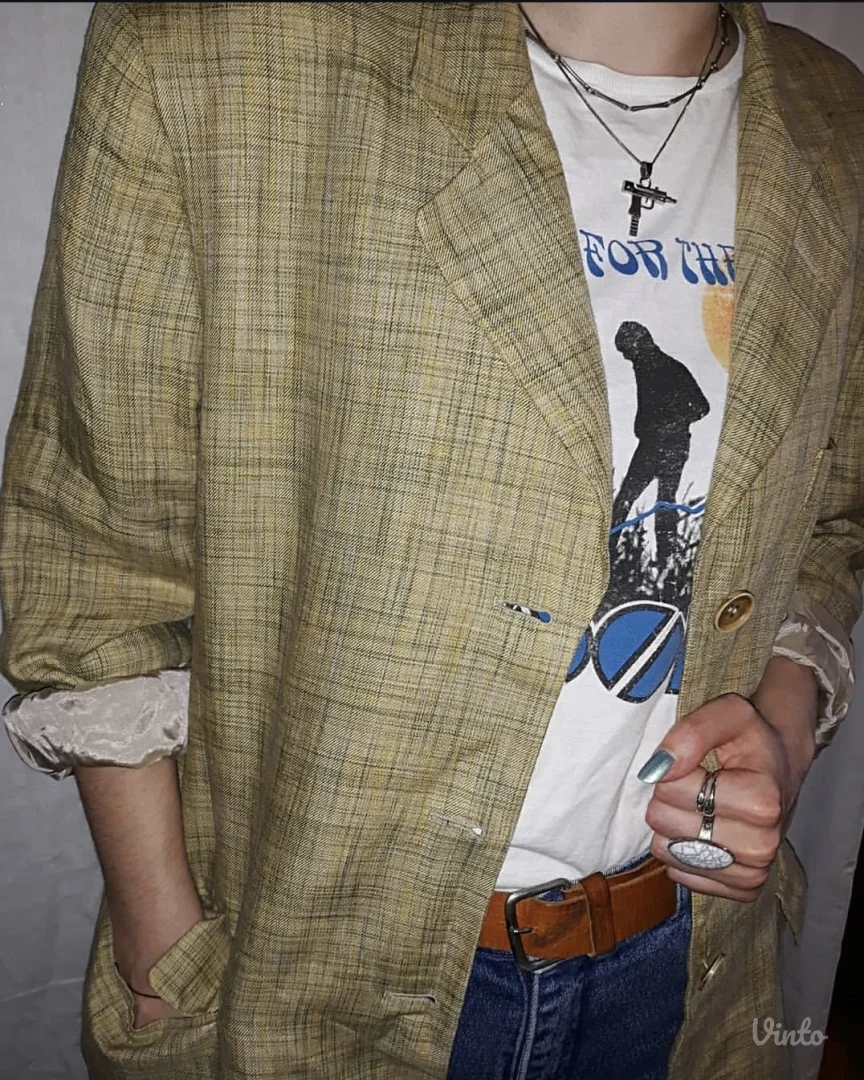 Vintage laneni blejzer