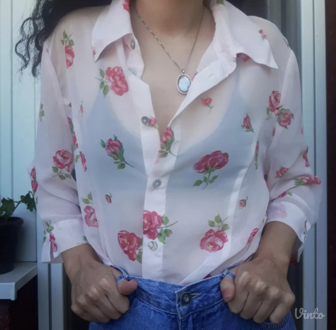 Vintage floral print kosulja