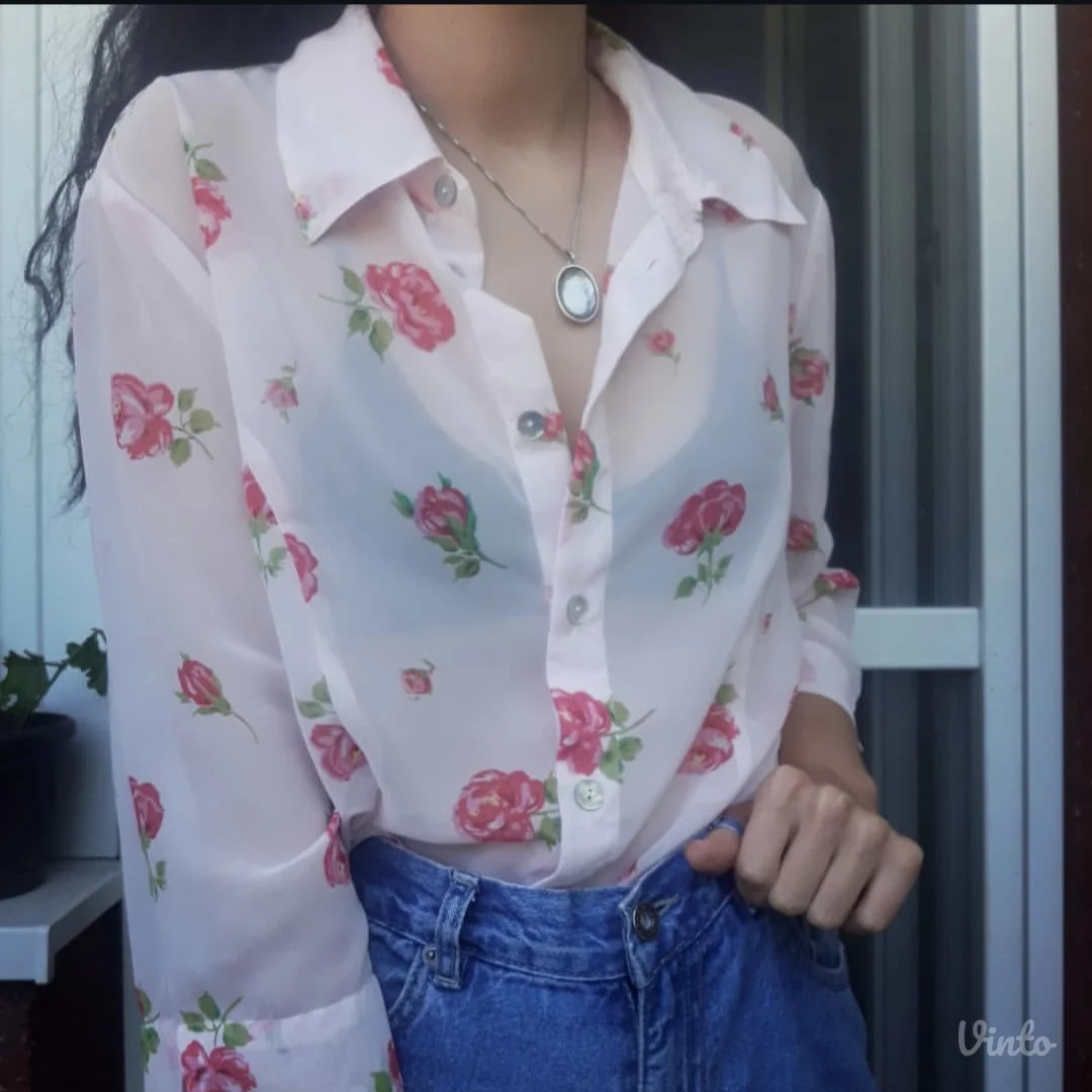 Vintage floral print kosulja