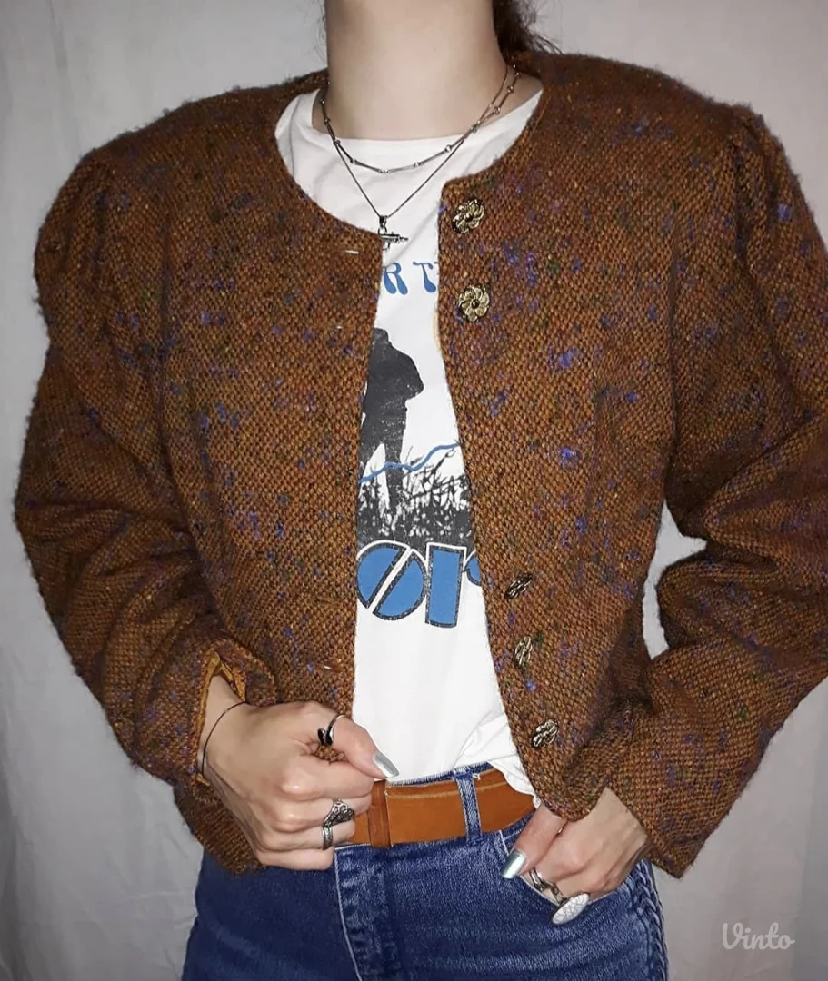 Vintage štof blejzer