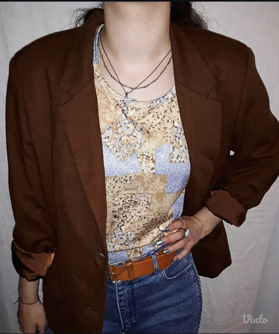 Vintage braon blejzer
