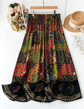 Boho duga, lepršava suknja L