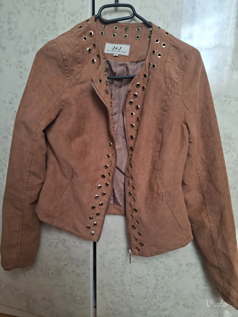 Kratka jakna imitacija velura