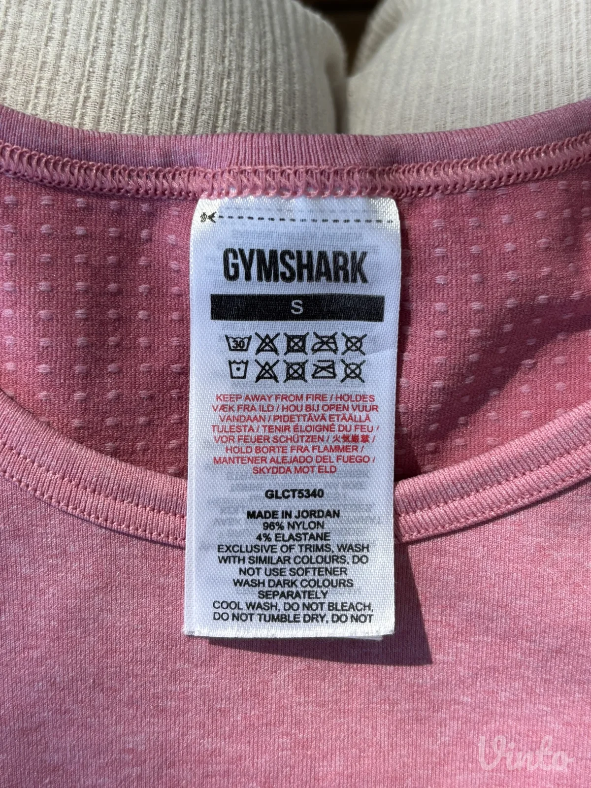Gymshark Vital Seamless 2.0 Crop Top S – roze, kao nov