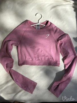 Gymshark Vital Seamless 2.0 Crop Top S – roze, kao nov
