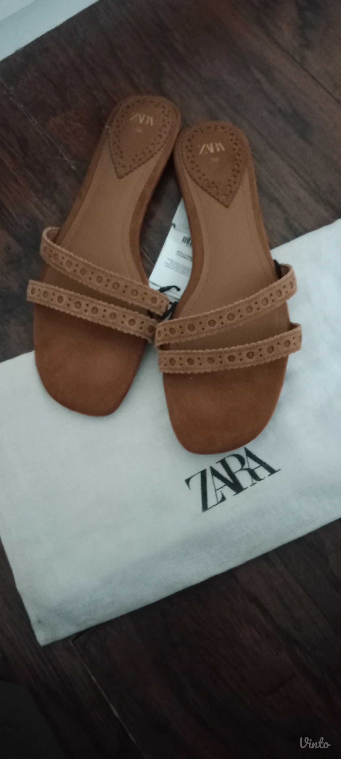 Zara kožne papuče 38 - novo sa etiketom