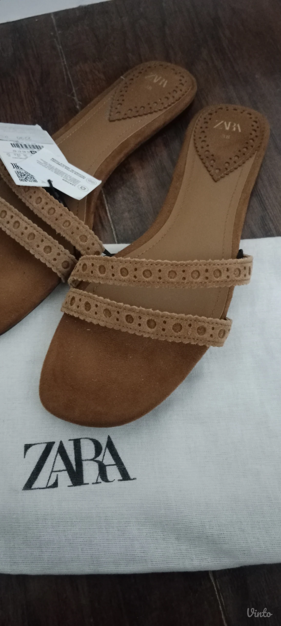 Zara kožne papuče 38 - novo sa etiketom
