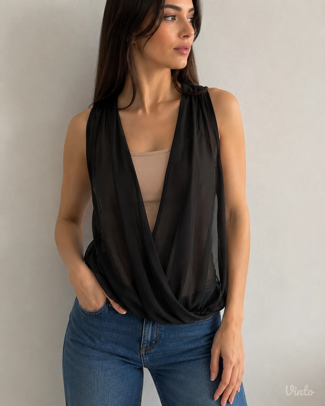 Crni top/ prsluk