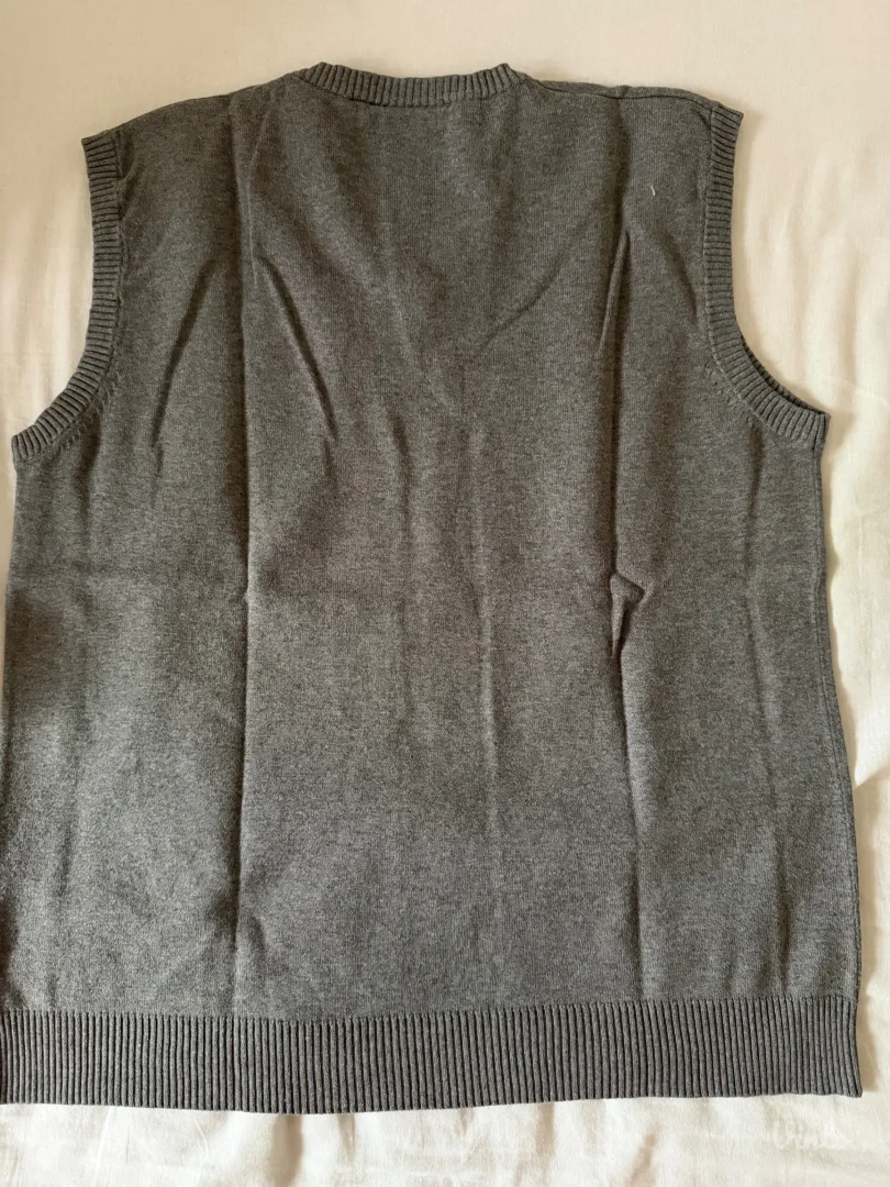 Pamucni muski prsluk sive boje L