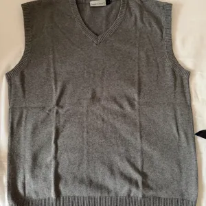 Pamucni muski prsluk sive boje L