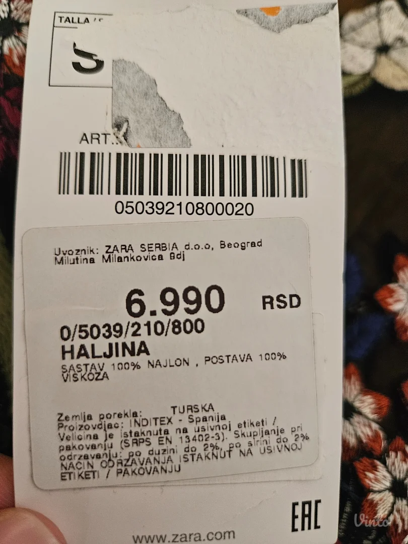 Zara haljina S - NOVO
