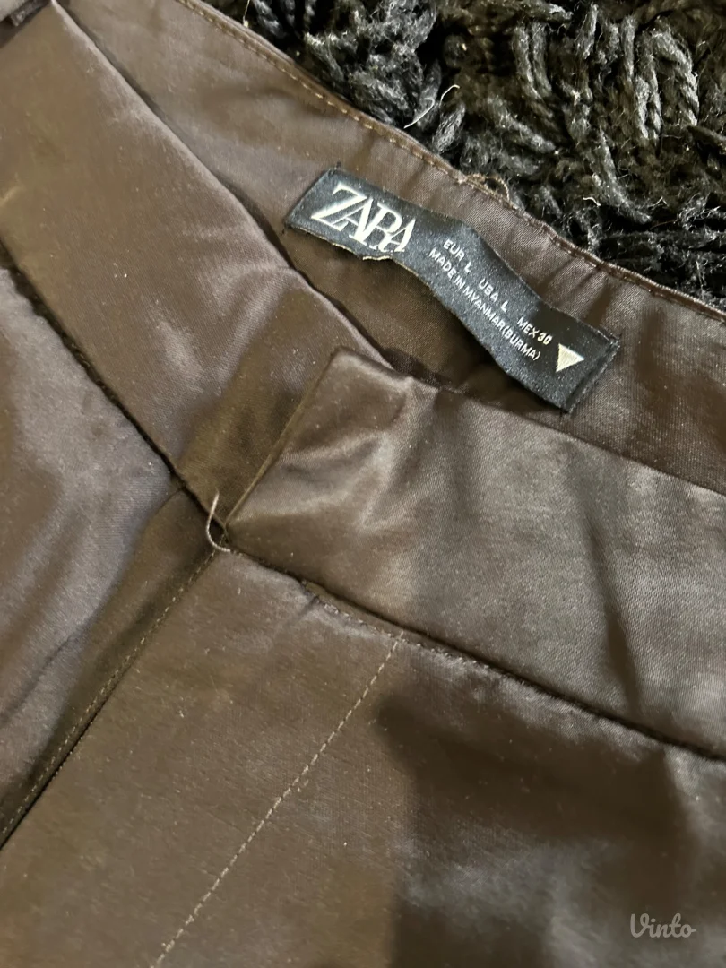 Zara- braon satenske pantalone