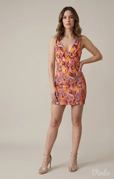 Sarena mini haljina