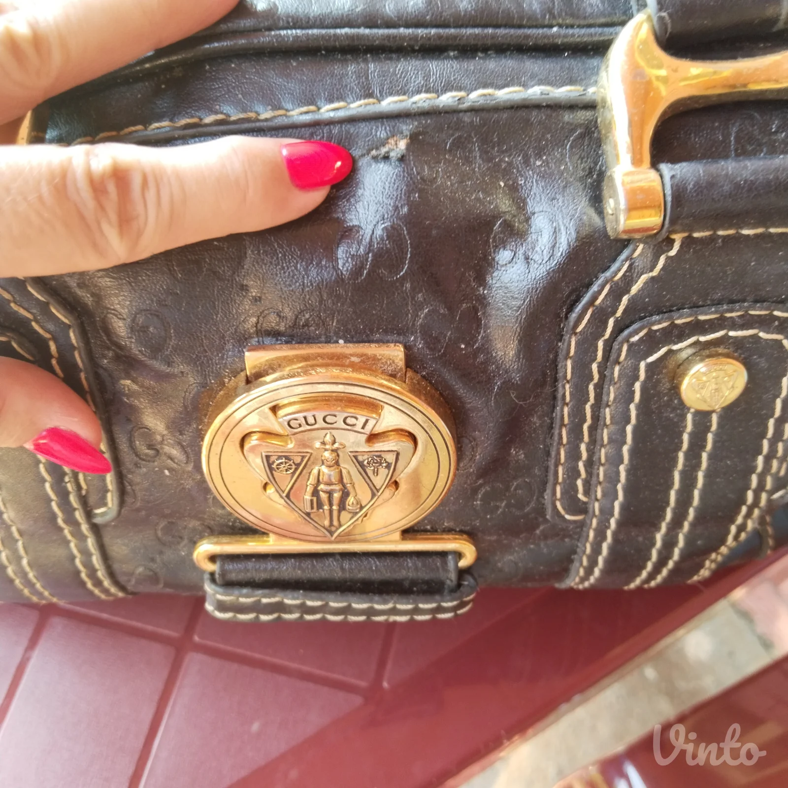 LUKSUZNA original GUCCI Aviatrix Boston torba